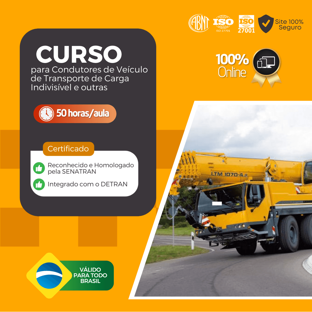 CURSO ESPECIALIZADO DE TRANSPORTE DE CARGAS INDIVISÍVEL